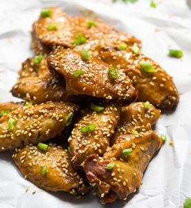 Fried Teriyaki chicken wings