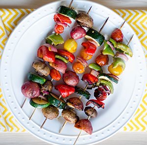 Grilled Veggies on Skewers recipe