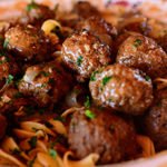Salisbury Steak Meatballs Gravy Mashed Potatoes